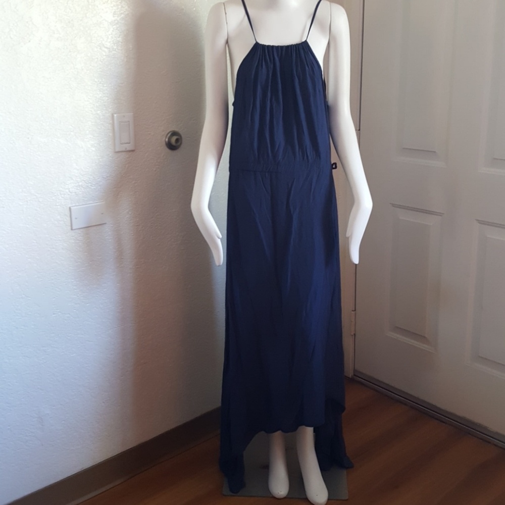 Bishop + Young  silk halter maxi dress